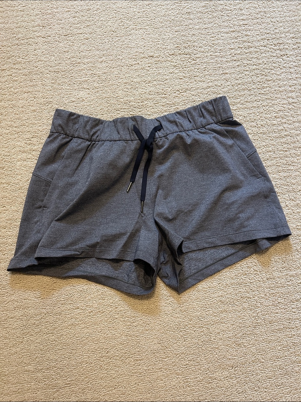 Women's Gray Drawstring Casual Shorts